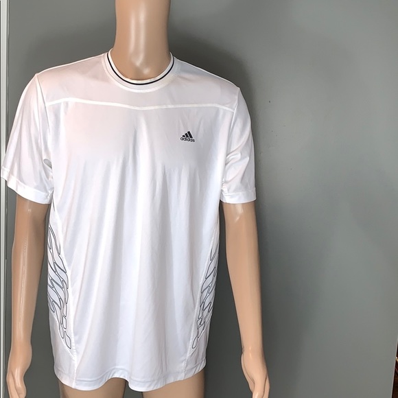 adidas Other - Adidas MENS Clima Cool White Athletic Shirt SZ.L